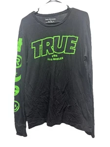 T-shirt uomo True Religion Los Angeles manica lunga nera taglia media - Foto 1 di 7