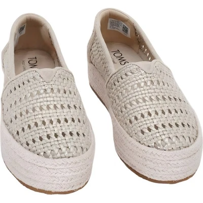 Alpargata sin cordones TOMS Valencia Champagne plataforma metálica para mujer EE. UU. 7M Foto 1 de 4