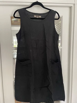 Vestido recto de lino FLAX Designs NEGRO S Foto 1 de 3