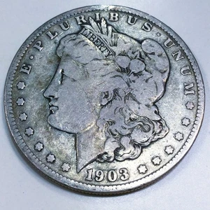 Hermosa moneda de dólar de plata Morgan 1903-S fecha rara - Imagen 1 de 2