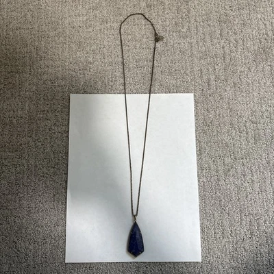 Colar Pingente Curto Feminino Kendra Scott Nola Dourado/Azul Drusy - Imagem 1 de 2