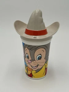 Vintage 1991 Fievel Goes West Pizza Hut Plastikbecher mit Deckel eine amerikanische Geschichte  - Bild 1 von 9