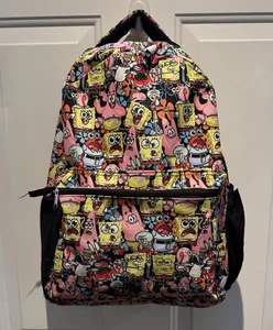 Nickelodeon Spongebob Squarepants Bakini Bottom 16" X 12” 5” Black Backpack EUC - Picture 1 of 15
