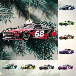 Personalized Race Car Christmas Ornament 2025, Custom Racing Gift - Picture 1 of 8