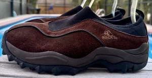 ROCKY STIEFEL DUNKELBRAUN WILDLEDER SLIPPER SCHUHE HERREN GRÖSSE 8 - Bild 1 von 10