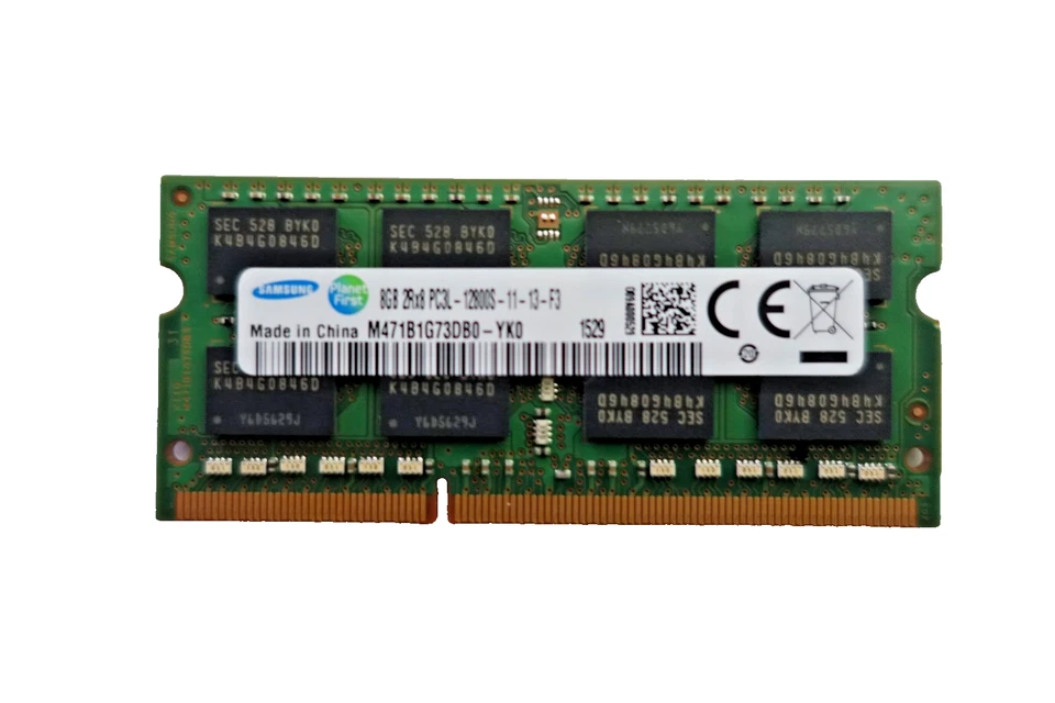Samsung Hauptspeicher Notebook  8GB, PC3-12800S 2Rx8, M471B1G73DB0-YK0 - Bild 1 von 1