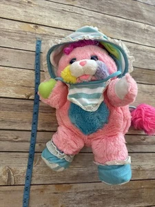 Vintage Popples Plush Baby Cribsy Pink Soft Lovey Toy Original Rattle 1985 - Picture 1 of 6