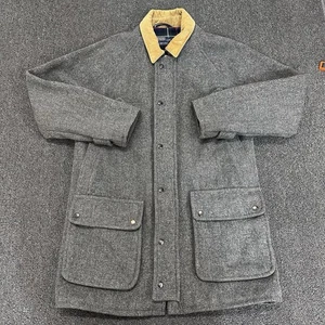 VTG POLO RALPH LAUREN Mens M Wool Plaid Lined Chore Coat Corduroy Collar - Picture 1 of 9