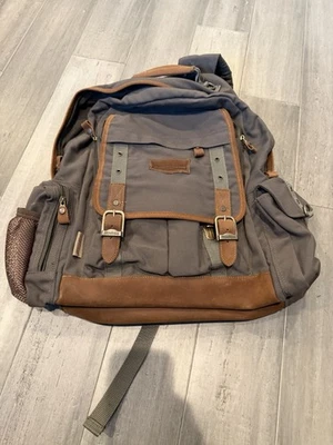 Field & Stream зеленый и коричневый замшевый низ открытый рюкзак сумка - Изображение 1 из 4