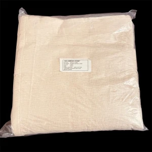 The Company Store Duschvorhang 100% Baumwolle Creme Struktur Design NEU VERSIEGELT - Bild 1 von 2