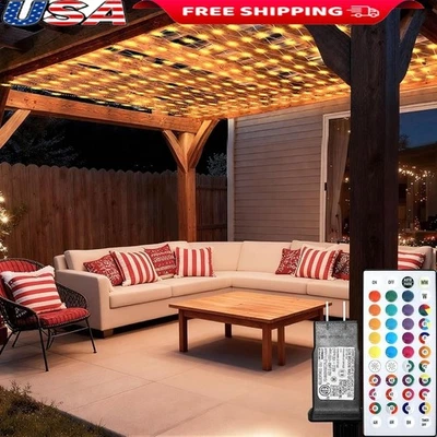 288LED RGB Luces de Red de Navidad Iluminación Decorativa Exterior 9 Modos de Iluminación Nuevo Foto 1 de 4