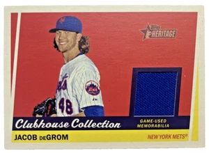 2016 Topps Heritage #CCR-JDE Jacob deGrom Clubhouse Collection Relics Mets - Imagen 1 de 2