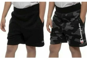 🩳 2er-Pack Champion Jungen Shorts LARGE 1 schwarz 1 grau Tarnmuster French Terry neu mit Etikett - Bild 1 von 10