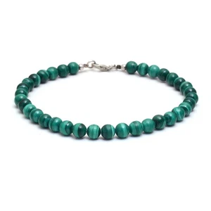 Natural Malachite Bracelet, Malachite Jewelry, Malachite Beads, Healing Stone - Picture 1 of 3