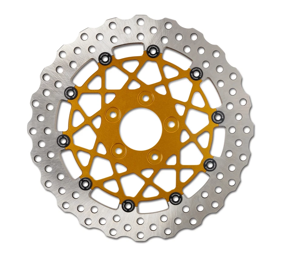 Máquina Performance Speedstar Raceline Rotor de Freno Flotante 11.8" Delantero Dorado Foto 1 de 2