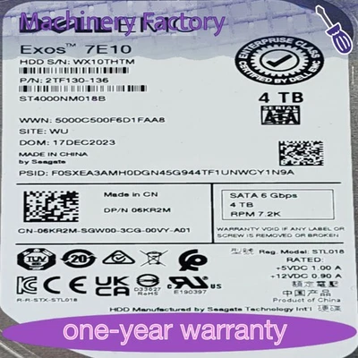 6KR2M 06KR2M Dell EMC 4TB 7.2K 6Gbps 3.5'' SATA Hard Disk Drive HDD Gen 14 Tray - Image 1 of 4