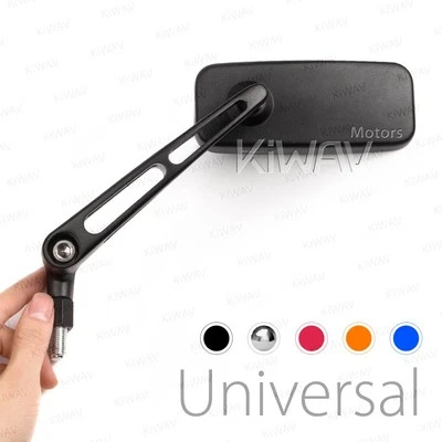 Espejos retrovisores convexos de motocicleta vástago ranurado ClassicMX para bicicletas Harley y Metric de 10 mm Foto 1 de 4