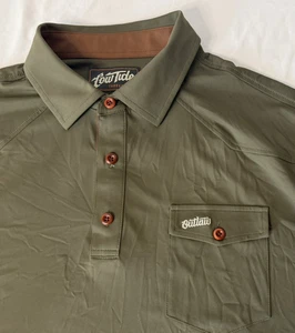 Outlaw Low Tide Thread Co Olive Green Mens XXL Short Sleeve Golf Polo Shirt - Picture 1 of 9