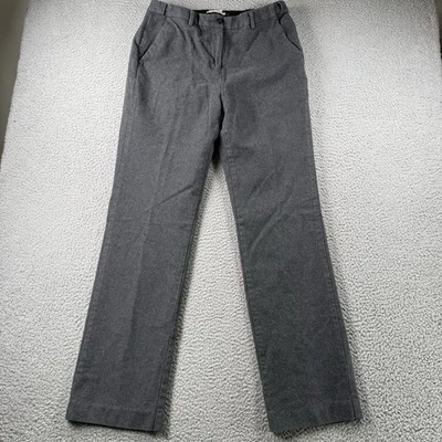Pantalones de franela LL Bean para mujer 8 ALTOS calce clásico gris forrado pierna recta informales Foto 1 de 4