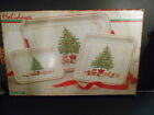 Vintage Himark Christmas Tree 3 Piece Laquerware Tray Set  1987