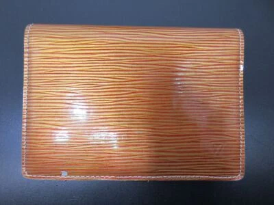 Auth Louis Vuitton Cyber Epi Agenda PM M99081 Day Planner Cover Orange 99029 - Image 1 of 4