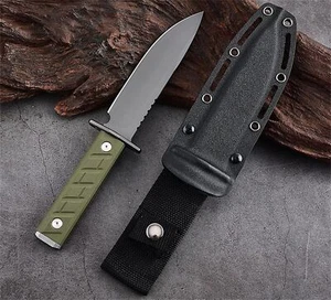 0006 Full Tang Fixed Blade Survival Hunting Knife, 5.9 inch CPM 3V Drop Point... - Picture 1 of 8