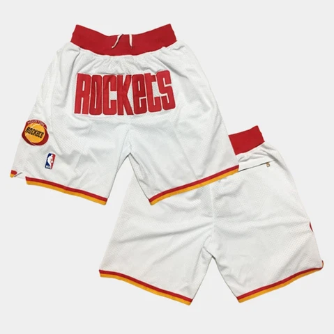 Houston Rockets Basketball Shorts Men's Stitched Pants with Pockets Cover