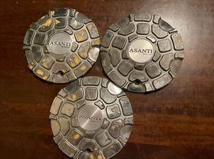 3 USED AUTHENTIC ASANTI CROCODILE WHEEL Chrome Wheel Center Cap # L-CAP-08 - Bild 1 von 12