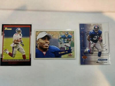 2001 Tiki Barber Lot 🏈 Upper Deck Ovation #60, Fleer Tradition #70, Bowman #55 - Image 1 of 4