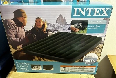 Intex Queen Prestige Downy Airbed Kit with Hand Held Battery Pump - Image 1 of 4