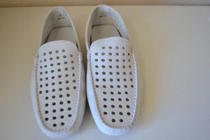TOD'S Perforated Leather Driving shoes White Size 6(US) Brand new - Picture 1 of 7