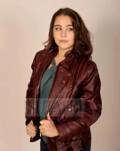 Star-Lord / Chris Pratt Guardians of the Galaxy Vol. 2 Style Red Leather Jacket - Picture 1 of 8
