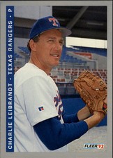 1993 Fleer Final Edition Texas Rangers Baseball Card #280 Charlie Leibrandt
