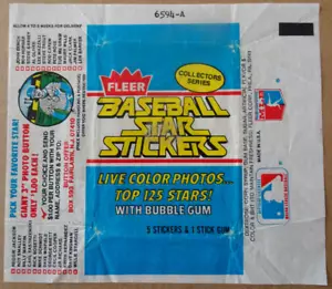 1981 Fleer Star Stickers Wrapper - Photo Button Variation - Picture 1 of 2