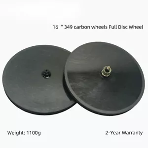 16In 349 Carbon Front Rear Disc Wheels Clincher Rim Brake Folding Bike Wheelset - Picture 1 of 9