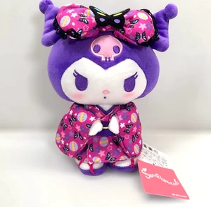 Peluche Sanrio Kuromi 2024 Nuevo 9 pulgadas Mariposa Kimono Rosa Púrpura Importación de Japón - Imagen 1 de 8