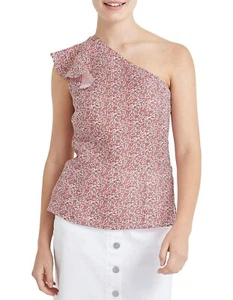 NEW Sportscraft Womens Top Red Frill Chamomile Liberty One Shoulder 16 RRP$169 - Picture 1 of 9