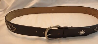 Beautiful Black Belt With Silver  Tone Studs - Image 1 of 2