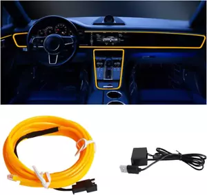 EL Wire Interior Car LED Strip Lights, 10FT/3M USB Auto Neon Light Strip - Picture 1 of 12