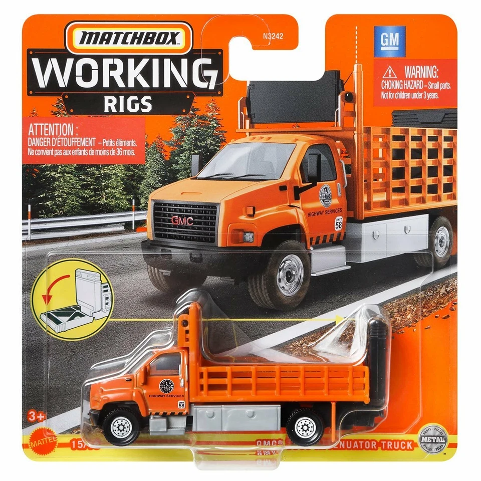 Matchbox - 2022 Funzionamento Rigs 15/16 GMC 3500 Attenuatore Camion (BBHFH36) - Immagine 1 di 1