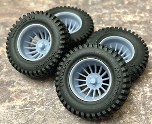 1/24 Scale:  18-Inch “Off-Road Western Cyclone” Wheels W/ Mud Tires;Jeep, Resin - Picture 1 of 8