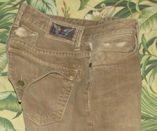 ROBINS Brown Long Flap Jeans Shorts 31