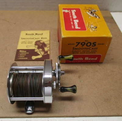 Vintage South Bend No.790 SmoothCast Reel with Box & Instructions! ** CHERRY *** - Image 1 of 4