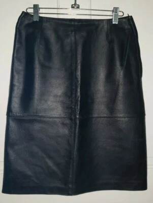 Falda lápiz recta de cuero negra PETER NYGARD COLLECTION. 6 S XS Foto 1 de 4