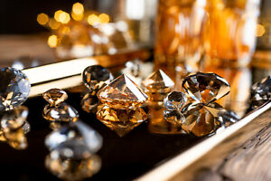 6 Stück Glasdiamanten aus Echtglas, Mixbox, 42/31/20 mm Diamanten Glas Diamant