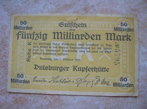 ALLEMAGNE DEUTCHLAND  BILLET DE 50 MILLIARDEN MARK   (C333) - Imagen 1 de 2