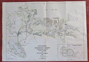 Gloucester Rockport Hrbr Annisquam Massachusetts 1915 Williams HC coastal survey - Picture 1 of 5