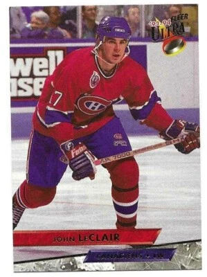 JOHN LECLAIR 1993-94 FLEER ULTRA CARD NEAR MINT CONDITION - Image 1 of 2