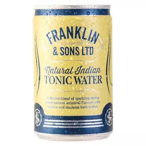 FRANKLIN & SONS TONIC WATER 24 X 150ML CANS CARBONATED TONIC WATER SOFT DRINKS - Picture 1 of 1