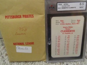 Roberto Clemente 1958 APBA Original Pittsburgh Pirates Team Set KSA 8.5 NM/MT+ - Picture 1 of 3